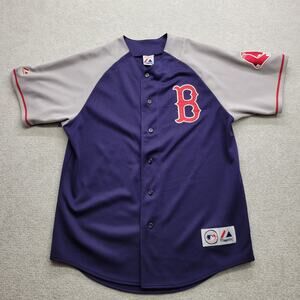 Majestic Boston Red Sox Blank Two Tone MLB Jersey Men's Size Large